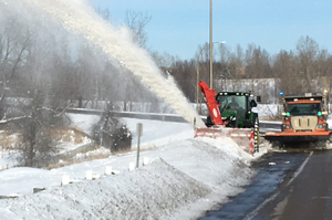 Snow Blower Clearing Snow Near Oakdale