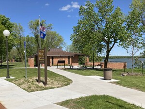 Oak Lake building and terrace