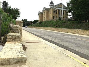 Mantorville Retaining Walls and courthouse