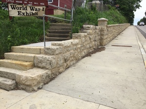 Mantorville Walls stairs to the museum