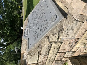 Marine On St. Croix historical plaque from an angle